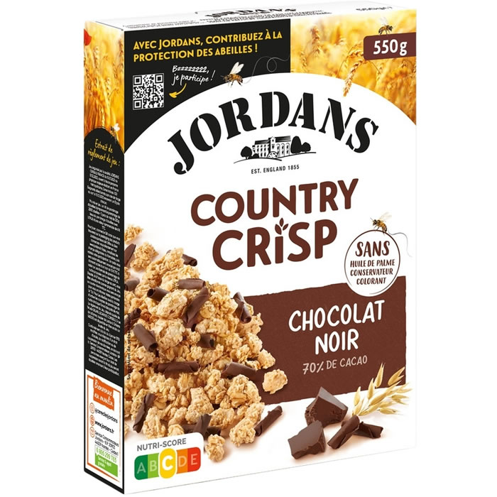 JORDANS Country Crisp – Céréales pépites au chocolat noir 550 g