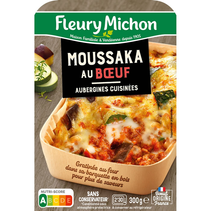 FLEURY MICHON – Moussaka au boeuf et aubergines 300g