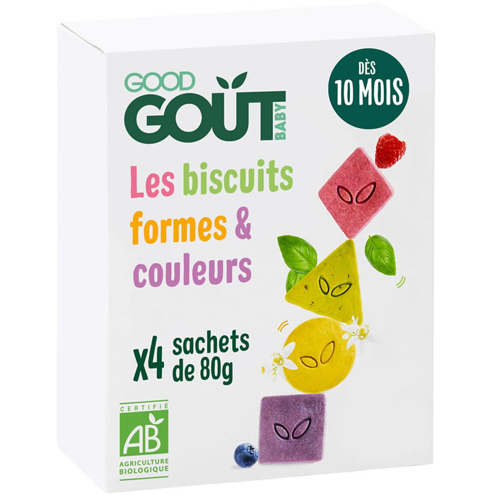 GOOD GOUT – Biscuits en formes aux fruits dès 10 mois bio 80g