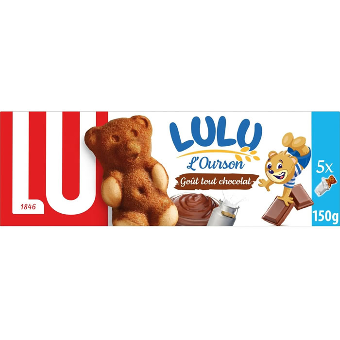 LU Lulu L’Ourson – Gâteaux au chocolat fourrés au chocolat au lait 150g