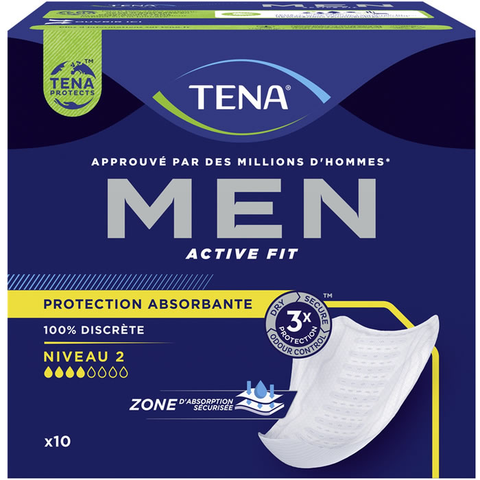 TENA Men Active Fit protections niveau 2 x10