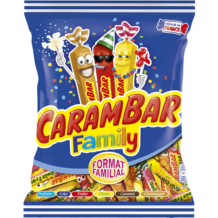 CARAMBAR Family Bonbons tendres aromatisés 450g