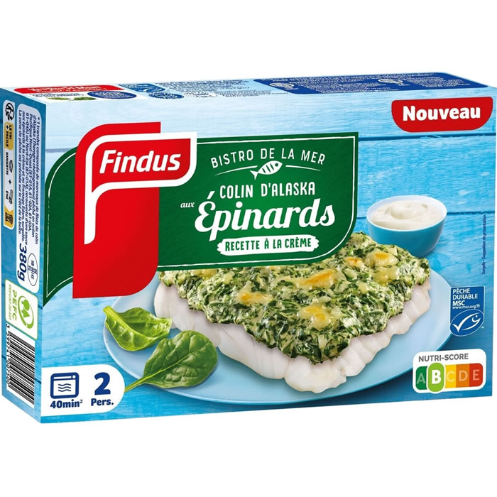 FINDUS – Colin d’Alaska aux épinards 380g