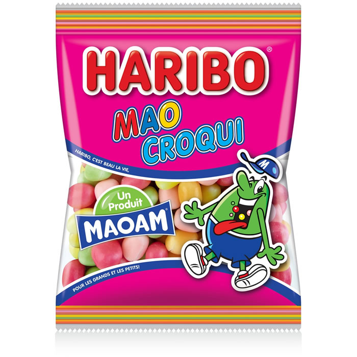 HARIBO Maoam MaoCroqui Bonbons dragéifiés aromatisés aux fruits 250g