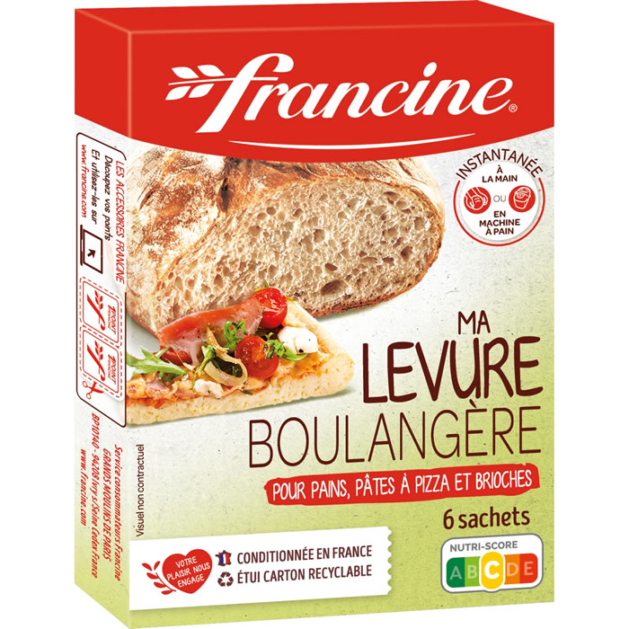 FRANCINE – Levure boulangère 6 x 5 g