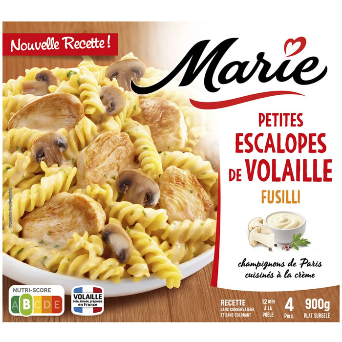 MARIE – Penne poulet aux champignons 900g
