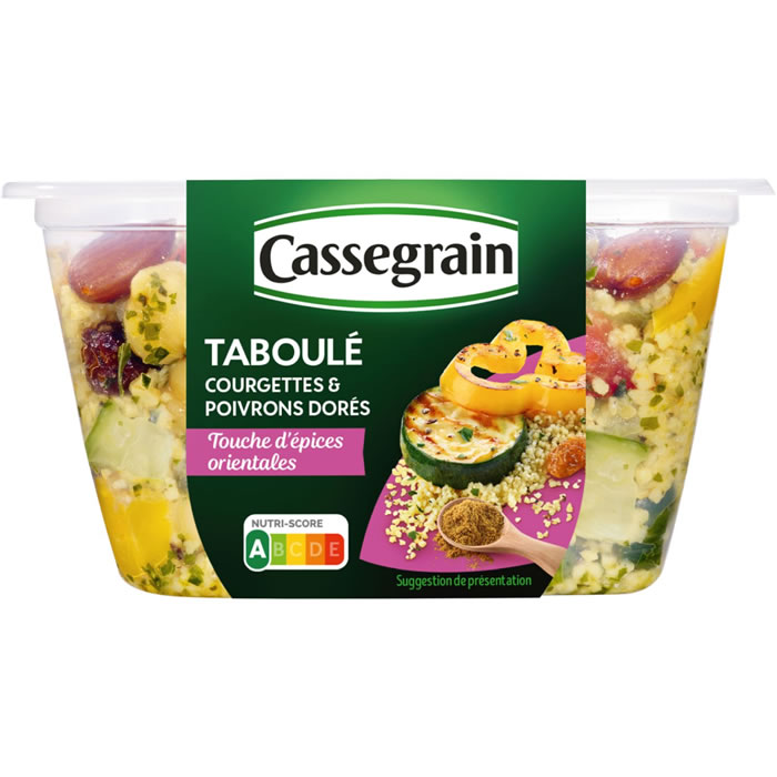 CASSEGRAIN – Taboulé au pois chiches, courgettes et poivrons 250g