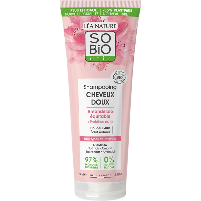 SO BIO ETIC – Shampoing cheveux doux au lait d’amande bio 250 ml