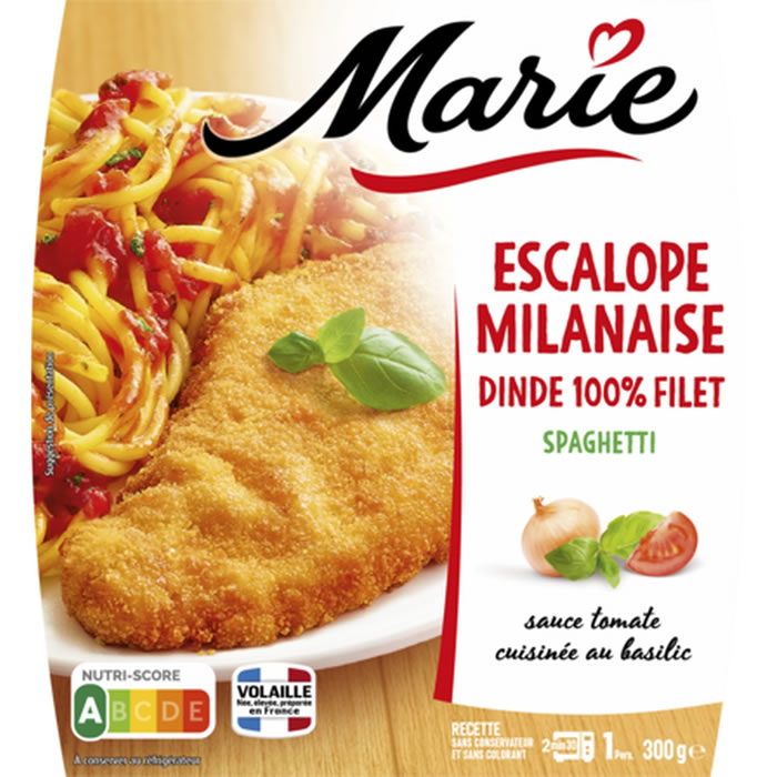 MARIE – Spaghetti et escalope milanaise à la tomate 300g