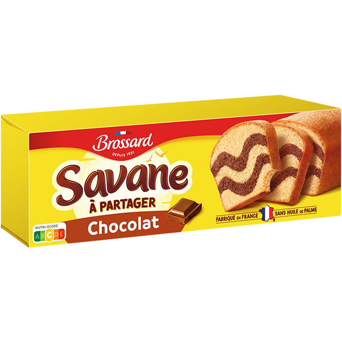 BROSSARD Savane – Gâteau marbré au chocolat à partager 310g