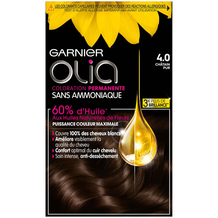 GARNIER Olia – Coloration permanente châtain pur 4.0