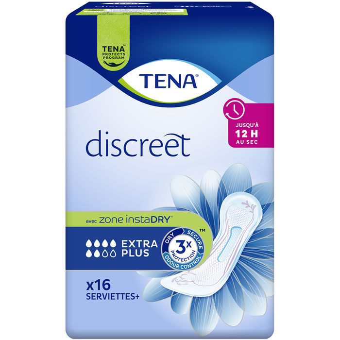 TENA Discreet Serviettes Extra Plus x16