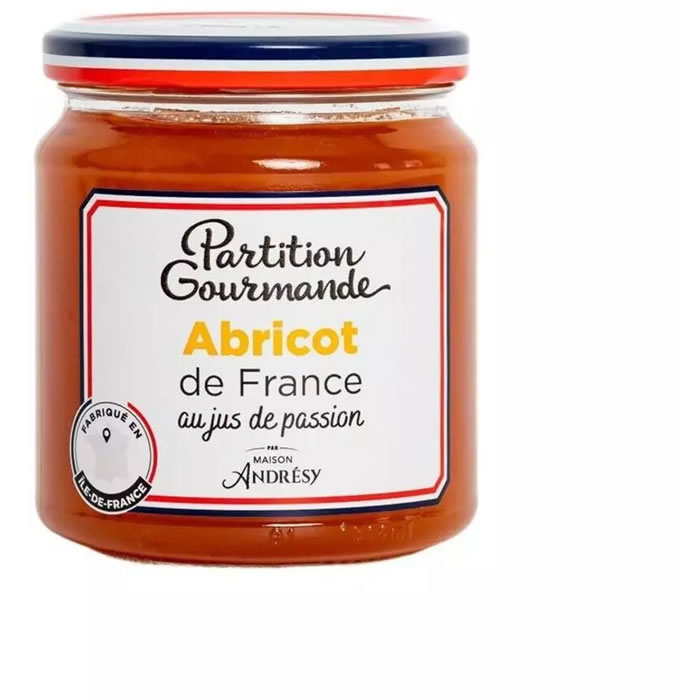 PARTITION GOURMANDE – Confiture d’abricot et jus de passion 325 g
