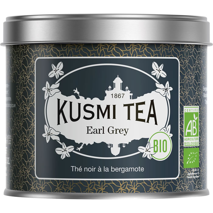 KUSMI TEA Earl Grey – Thé noir à la bergamote bio (100g)