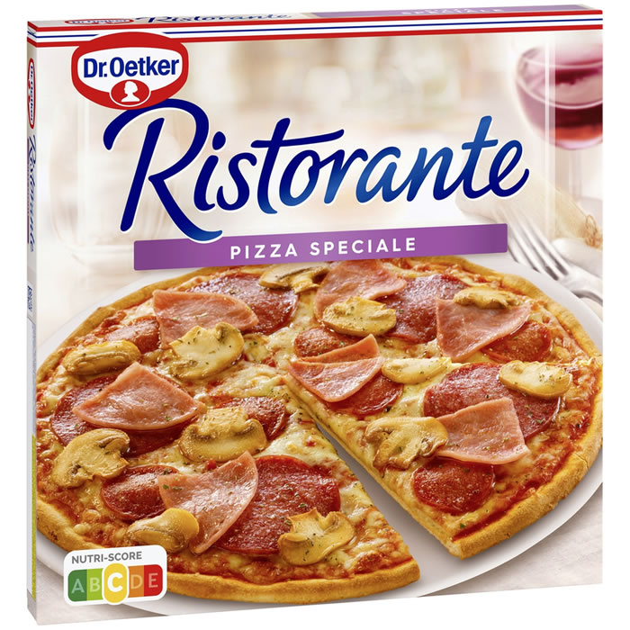 RISTORANTE Dr. Oetker – Pizza jambon, champignons et salami 345g