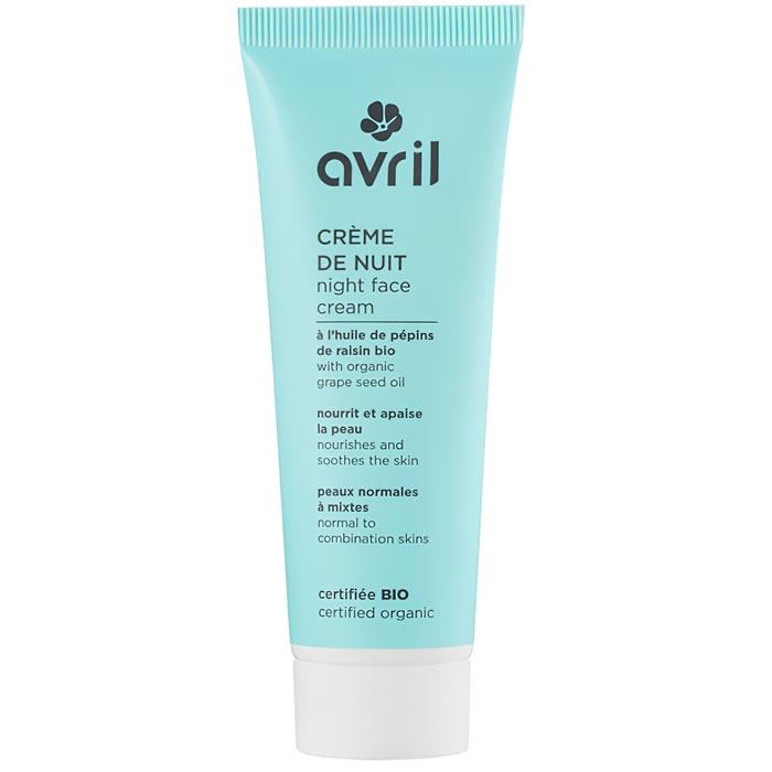 AVRIL – Crème de nuit à l’huile de pépins de raisin bio 50 ml