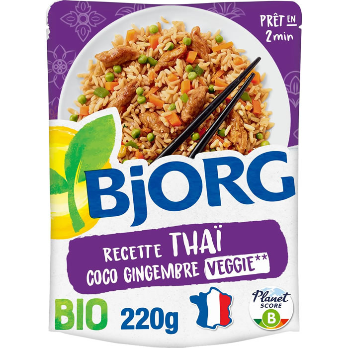 BJORG – Riz à la coco et gingembre bio 220g
