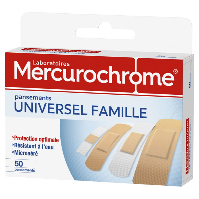 MERCUROCHROME Pansements universel famille x50