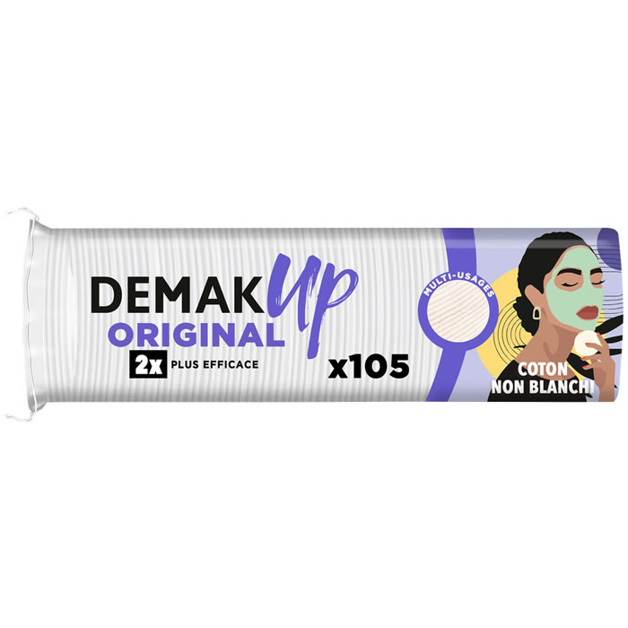 DEMAK’UP Original Cotons disques à démaquiller – 105 cotons