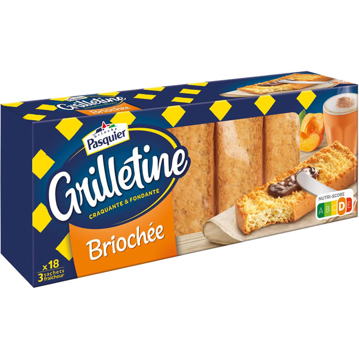 PASQUIER Les Grillettines – Tartines grillées briochées 3 x 84 g