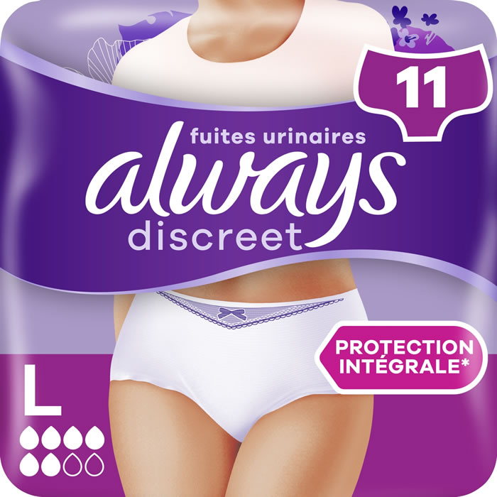 ALWAYS Discreet Culottes absorbantes femme taille L x11