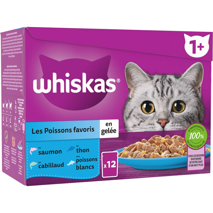 WHISKAS Gelée pour chats aux poissons