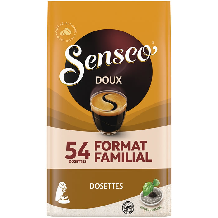 SENSEO – Dosettes de café doux (Grand Format, 54 dosettes)