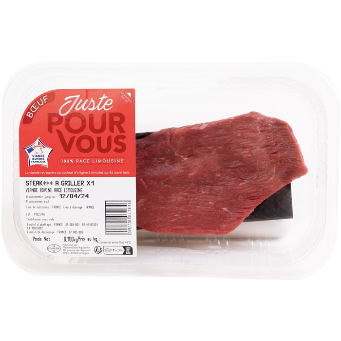 JUSTE POUR VOUS – Steak *** à griller 100 g
