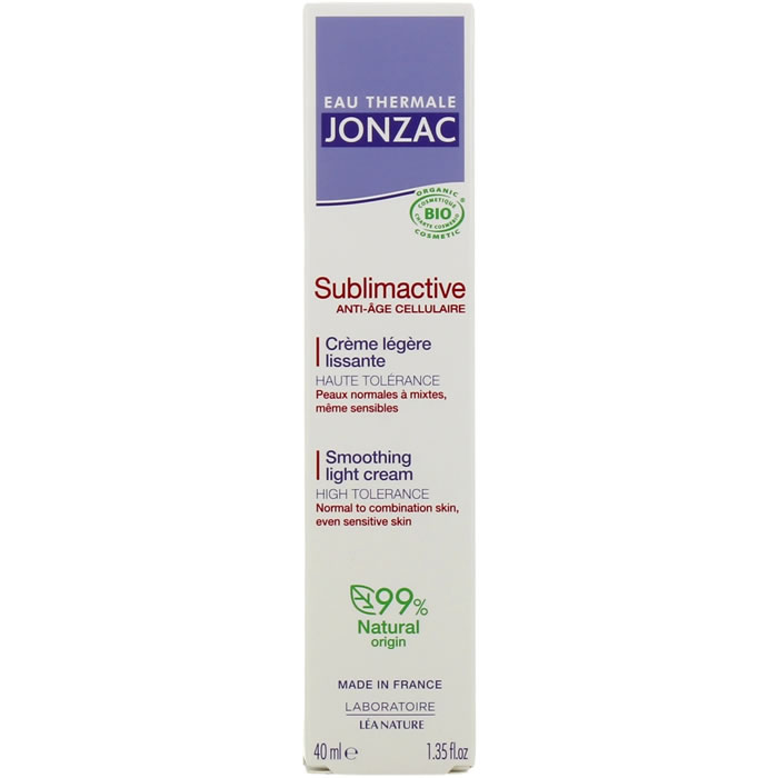EAU THERMALE JONZAC Sublimactive Crème soin anti-âge légère et lissante bio 40 ml