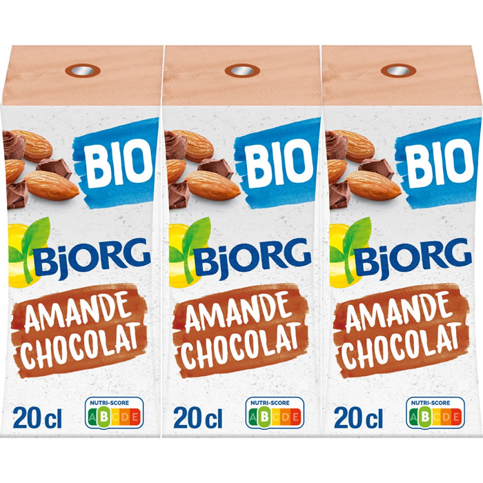BJORG – Boisson végétale au lait d’amande et chocolat bio 3x20cl