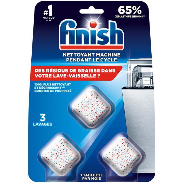 FINISH Tablettes nettoyantes lave-vaisselle dégraissant 3 doses