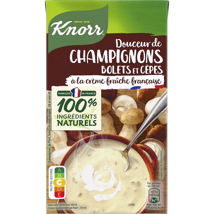 KNORR – Soupe douceur de cèpes, bolets et crème 1L