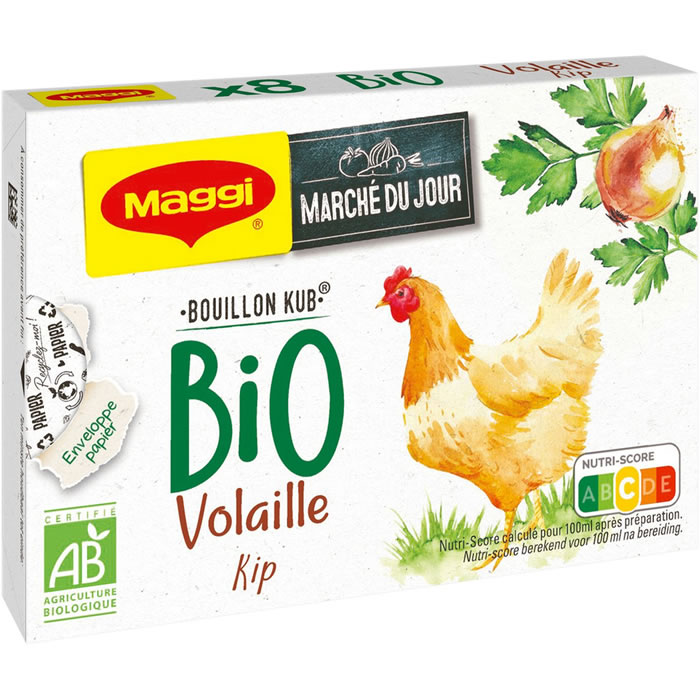 MAGGI KUB – Bouillon à la volaille en cube bio – 80g