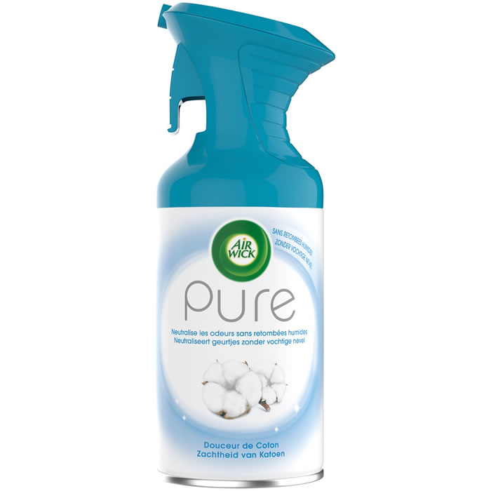 AIR WICK Pure Désodorisant spray anti-odeurs douceur de coton