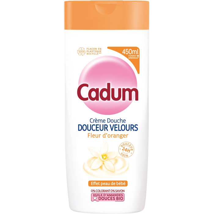 CADUM Douceur Velours – Crème douche à la fleur d’oranger 450 ml