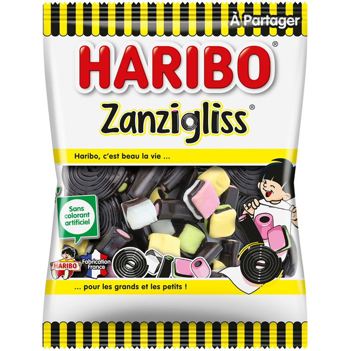 HARIBO Zanzigliss Bonbons gélifiés à la réglisse 300g
