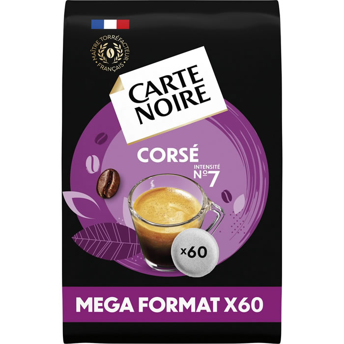 CARTE NOIRE – Dosettes de café corsé N°7 (60 dosettes)