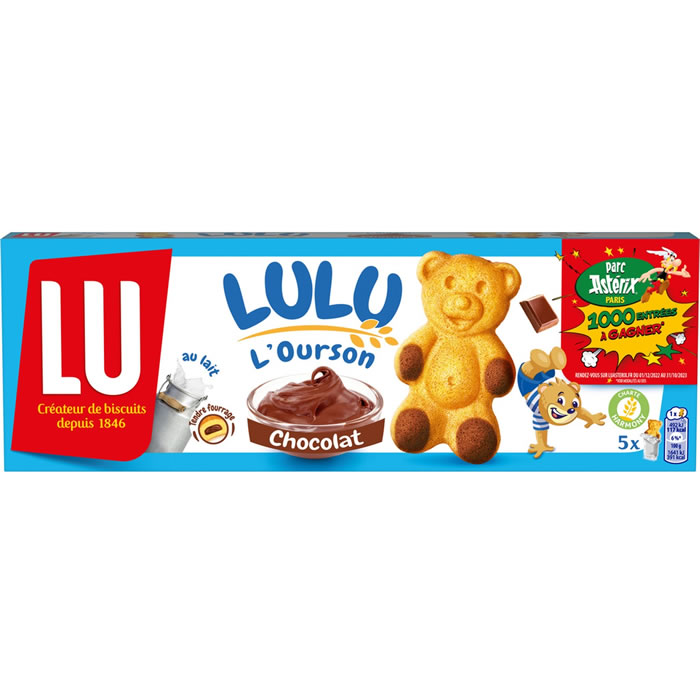 LU Lulu L’Ourson – Gâteaux fourrés au chocolat au lait 150g