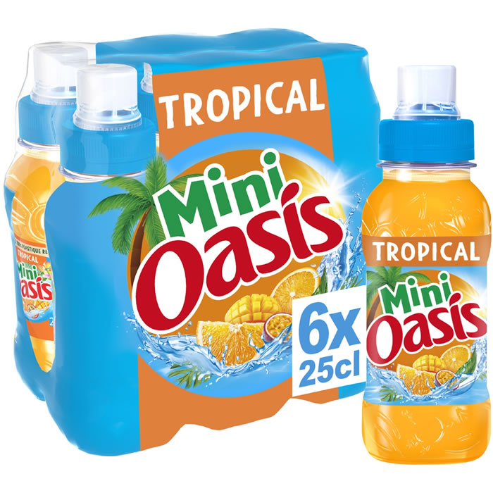 OASIS – Boisson aux fruits tropicaux avec bouchon sport 6 x 25 cl
