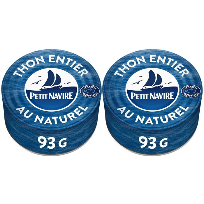PETIT NAVIRE – Thon entier au naturel 2 x 93 g