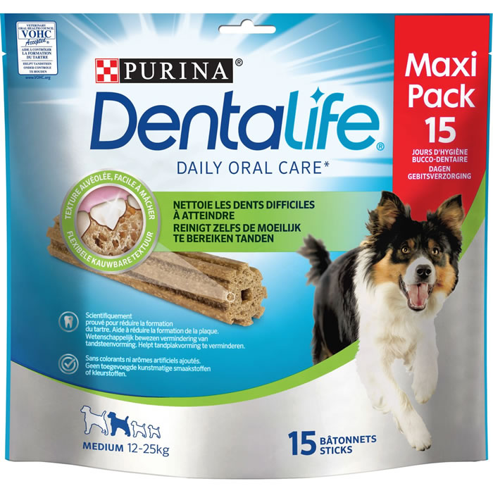 PURINA Dentalife Bâtonnets hygiène bucco-dentaire chien moyen