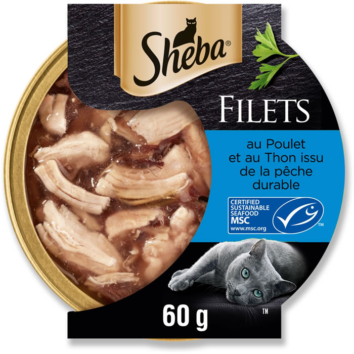 SHEBA – Filets poulet & thon MSC (60 g)