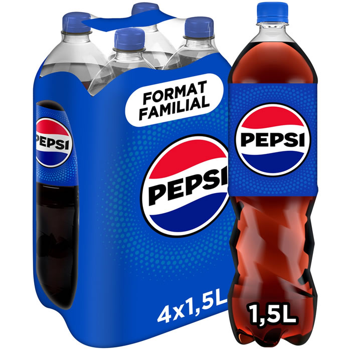PEPSI – Boisson gazeuse aux extraits végétaux 4 x 1,5 L