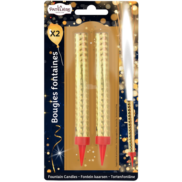 LA PATELIERE – Bougie d’anniversaire fontaine 2 bougies