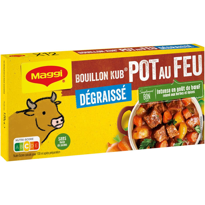 MAGGI KUB – Bouillon dégraissé pot au feu en cube – 120g