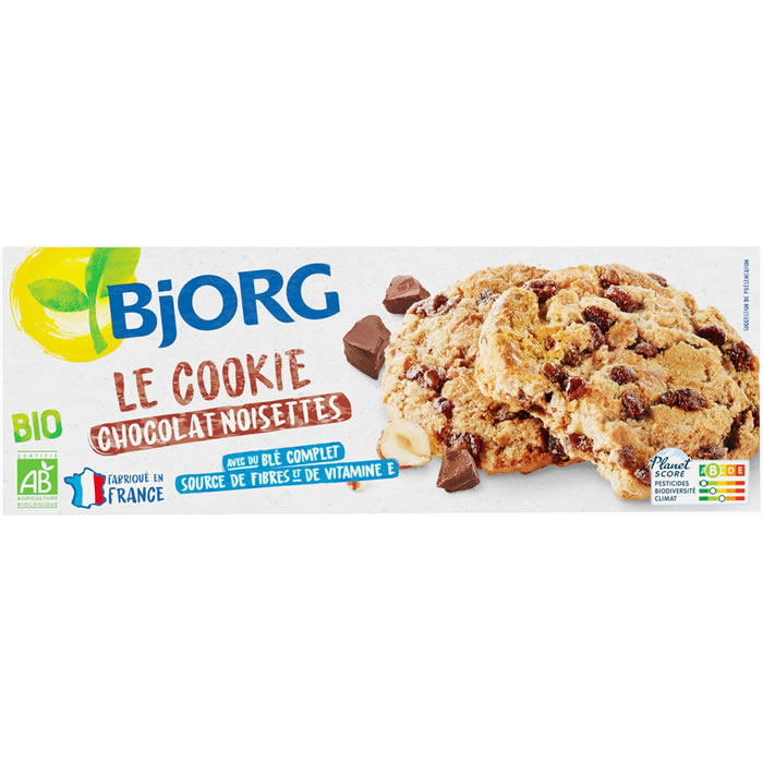 BJORG – Cookies aux pépites de chocolat et noisettes bio 200g