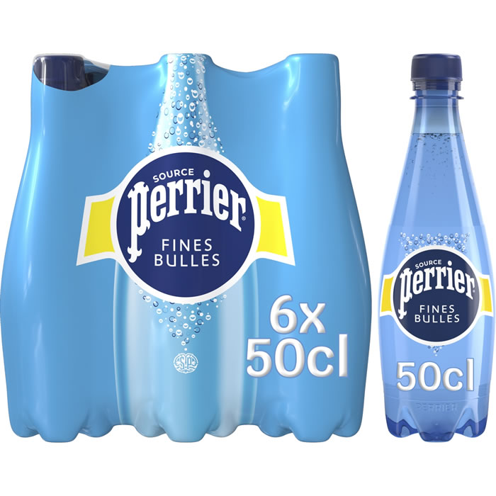 PERRIER Fines Bulles – Eau minérale naturelle gazeuse 6 x 50 cl
