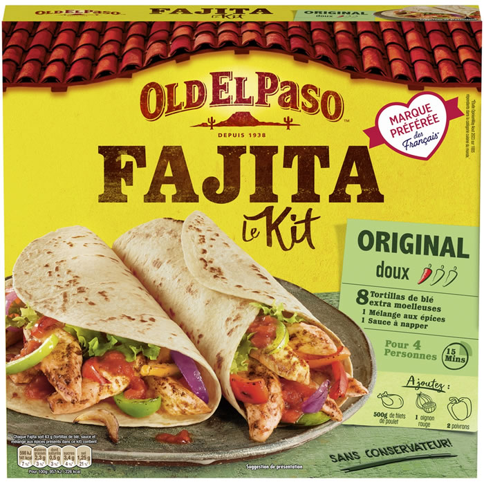 OLD EL PASO – Kit fajitas doux Original 500g
