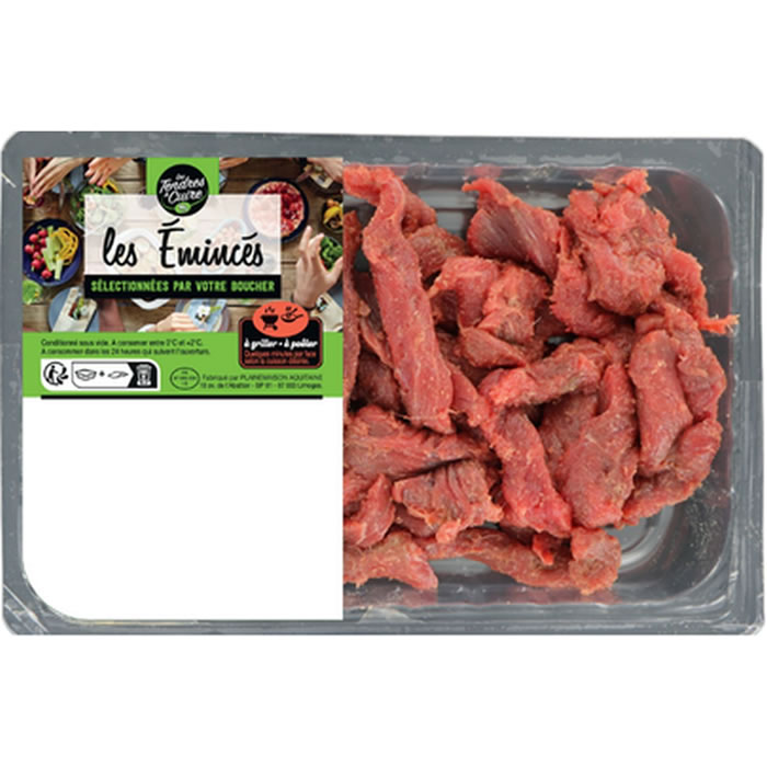 LES TENDRES À CUIRE – Émincé de bœuf marinade échalote 200 g