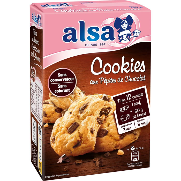 ALSA – Préparation pour cookies aux pépites de chocolat 240 g